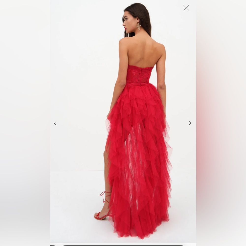 For Love And Lemons Strapless Red Dress - Picture 3 of 7